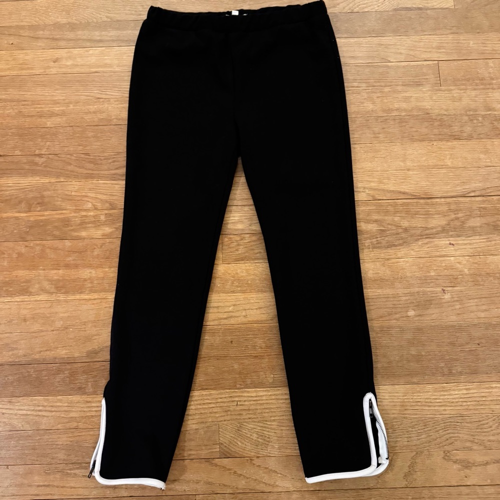 Six Crisp Days black white zip ankle athletic running exercise pants size L
 b19